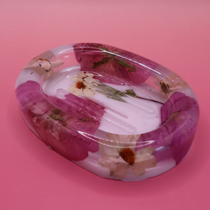 Handame Soap Dish with Real Flowers