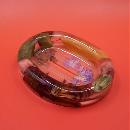 Handame Soap Dish with Real Flowers
