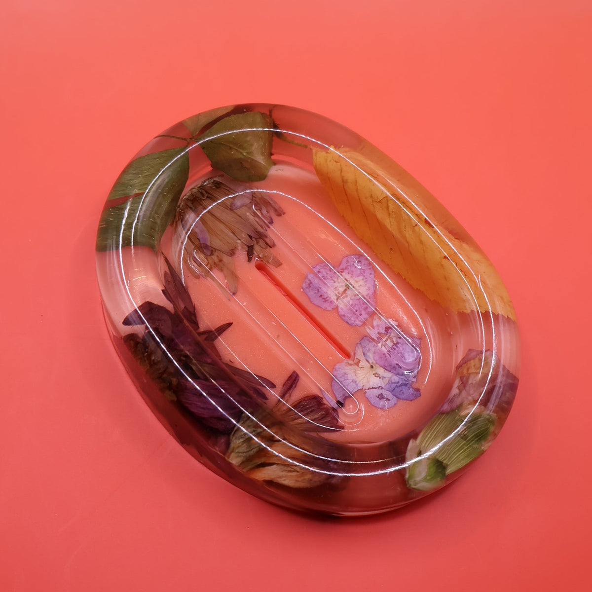 Handame Soap Dish with Real Flowers