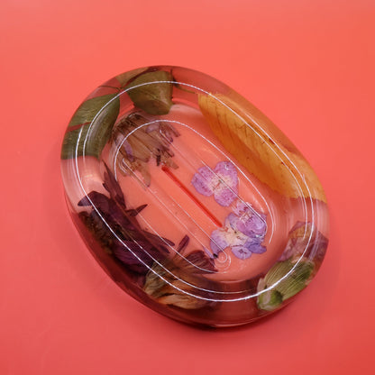Handame Soap Dish with Real Flowers