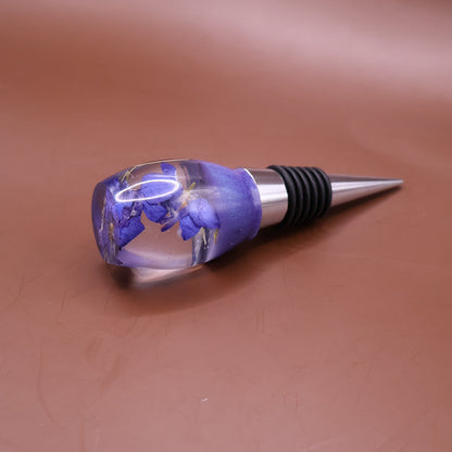 Handmade Purple Floral Wine Stopper