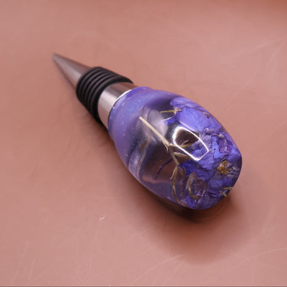 Handmade Purple Floral Wine Stopper