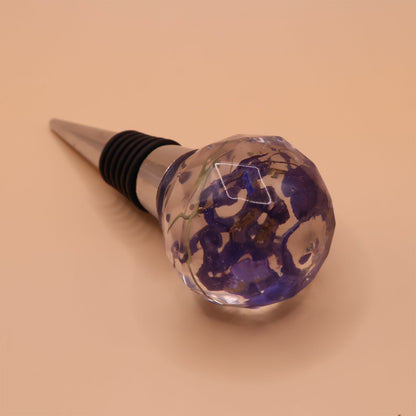 Botanical Wine Stopper with Real Flowers