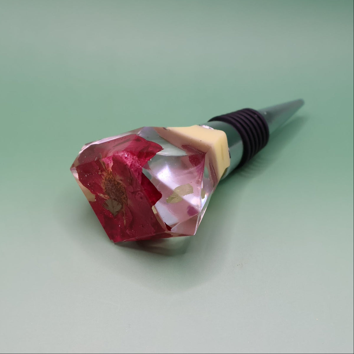 Handmade Red Rose Wine Stopper