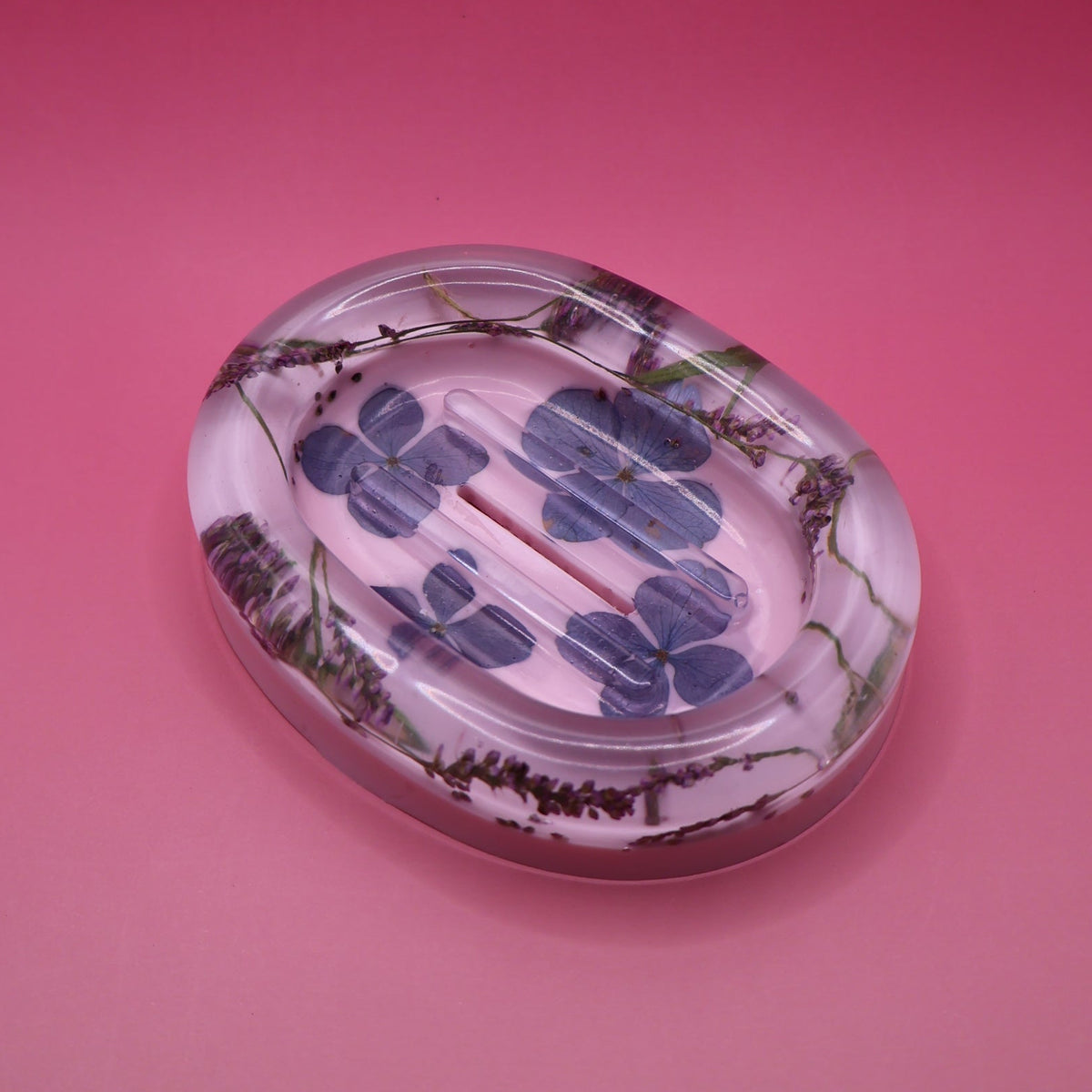 Soap Tray with Real Flowers