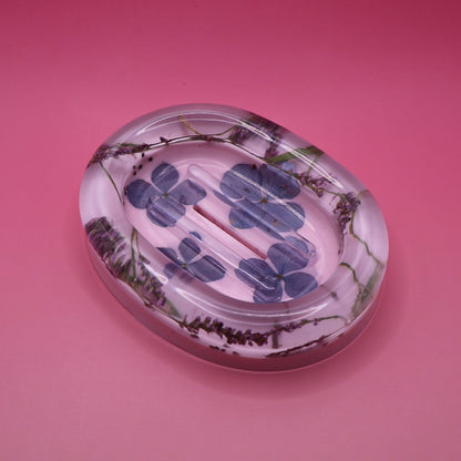 Soap Tray with Real Flowers