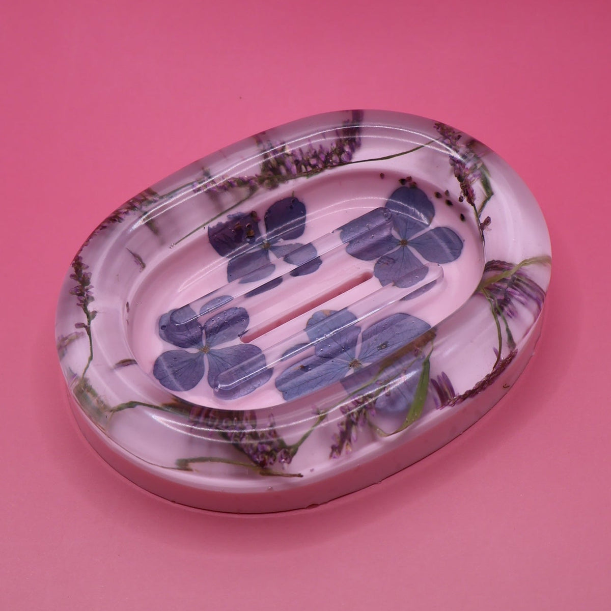 Soap Tray with Real Flowers