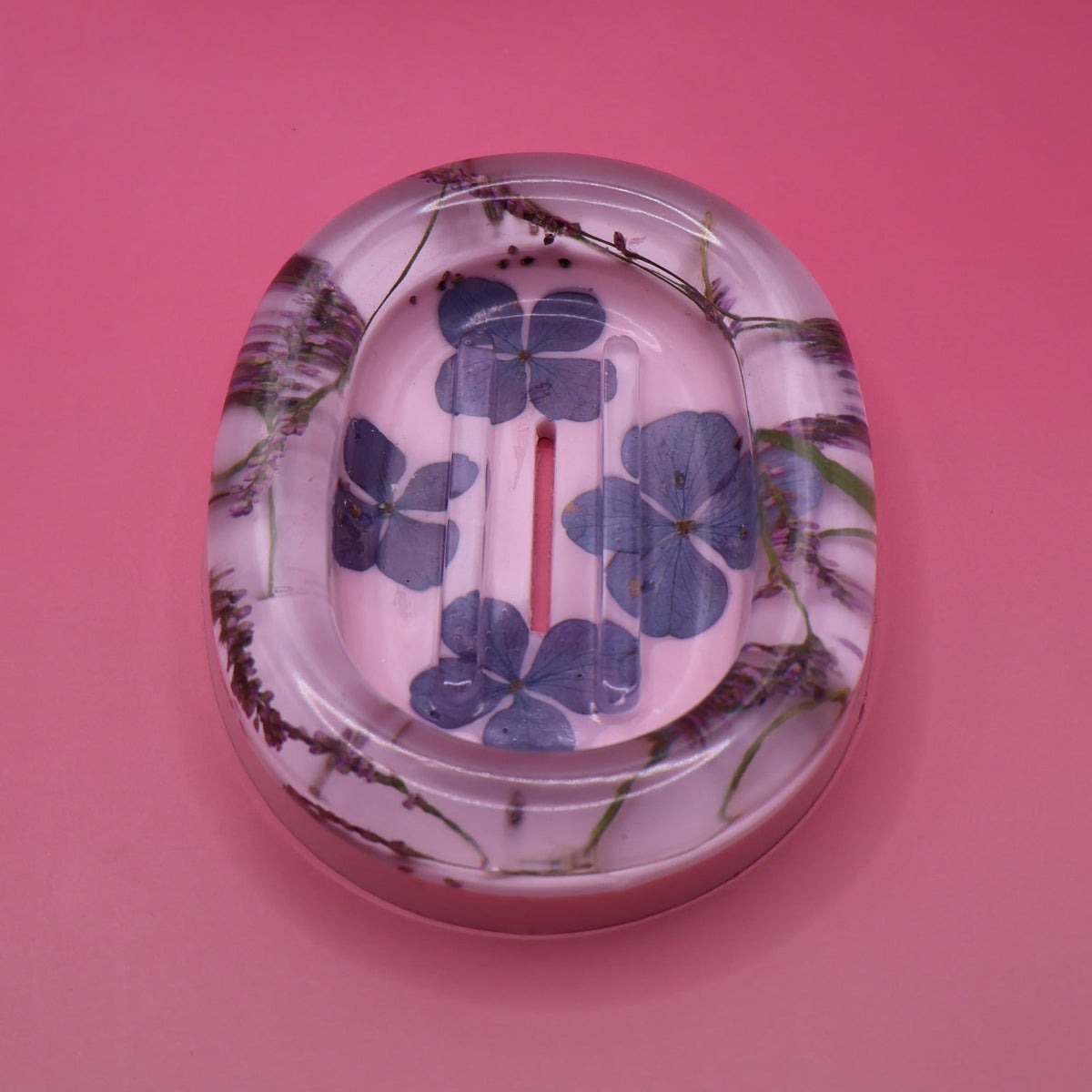 Soap Tray with Real Flowers
